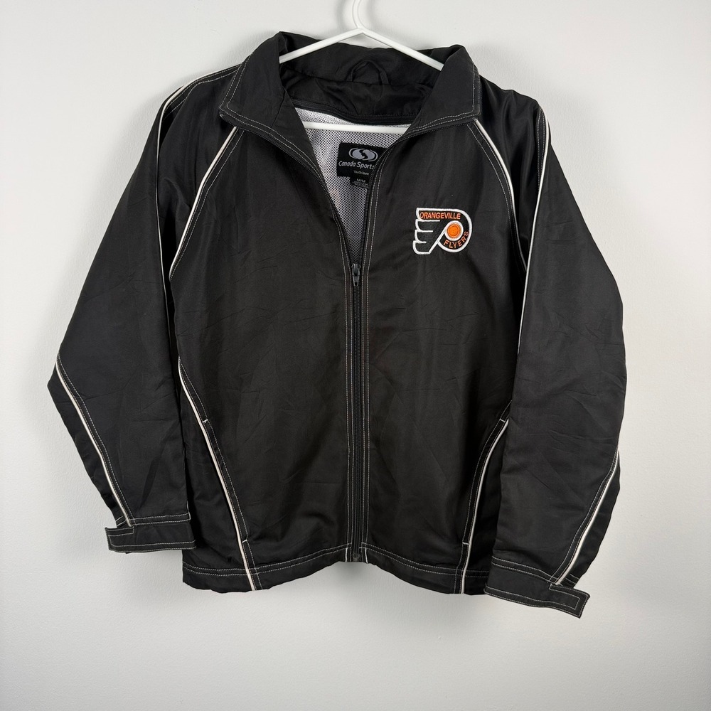 ✨3 for $15 Canada Sportswear Orangeville Flyers Hockey Jacket Youth Medium Black